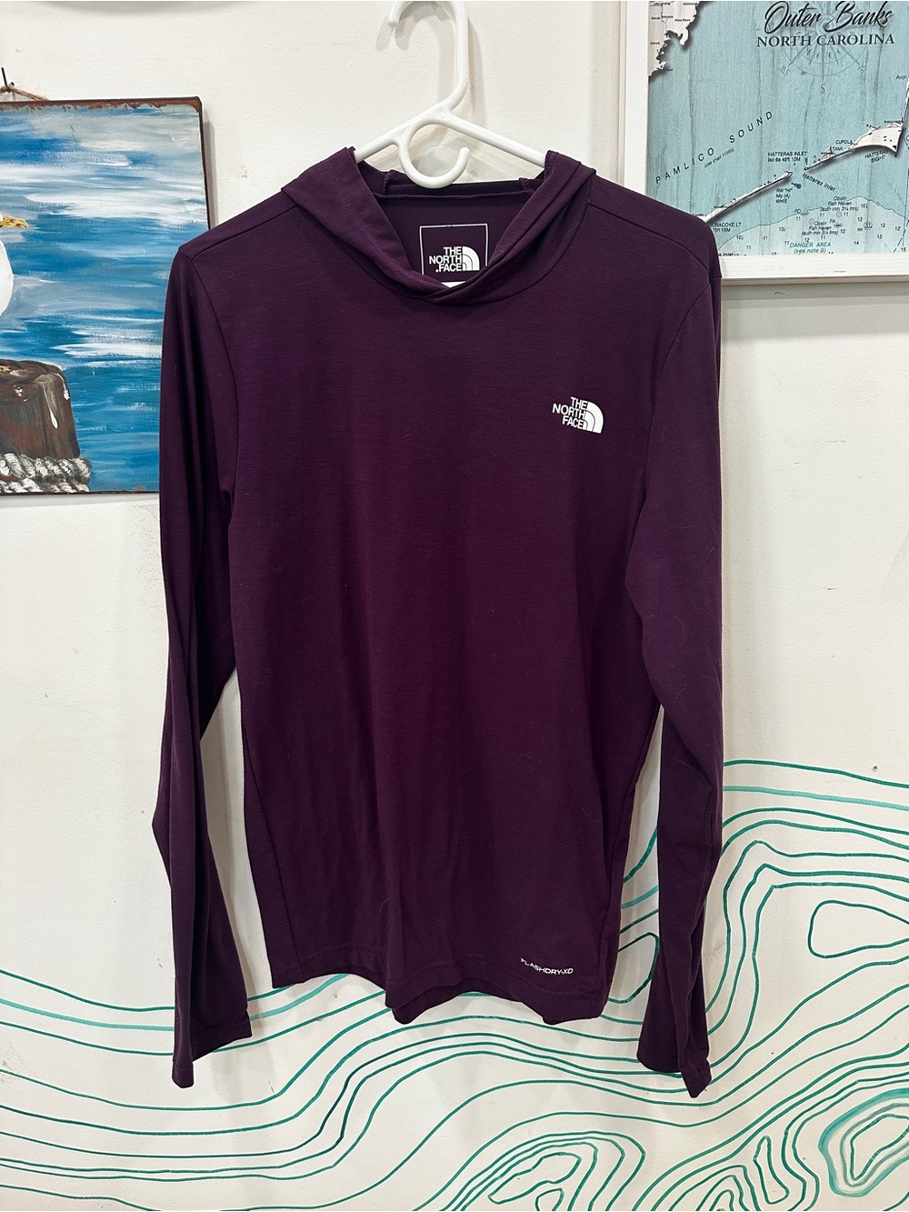 The North Face Women's Hooded Long-Sleeve Top in Plum